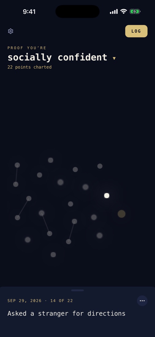 A single piece of proof in the star chart